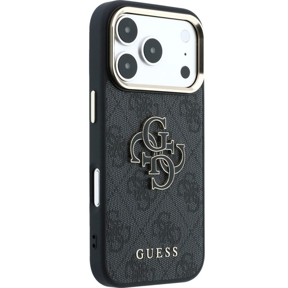 Handyhülle Guess 4G Big Resin Logo für iPhone 17 Pro / 18 Pro, Schwarz