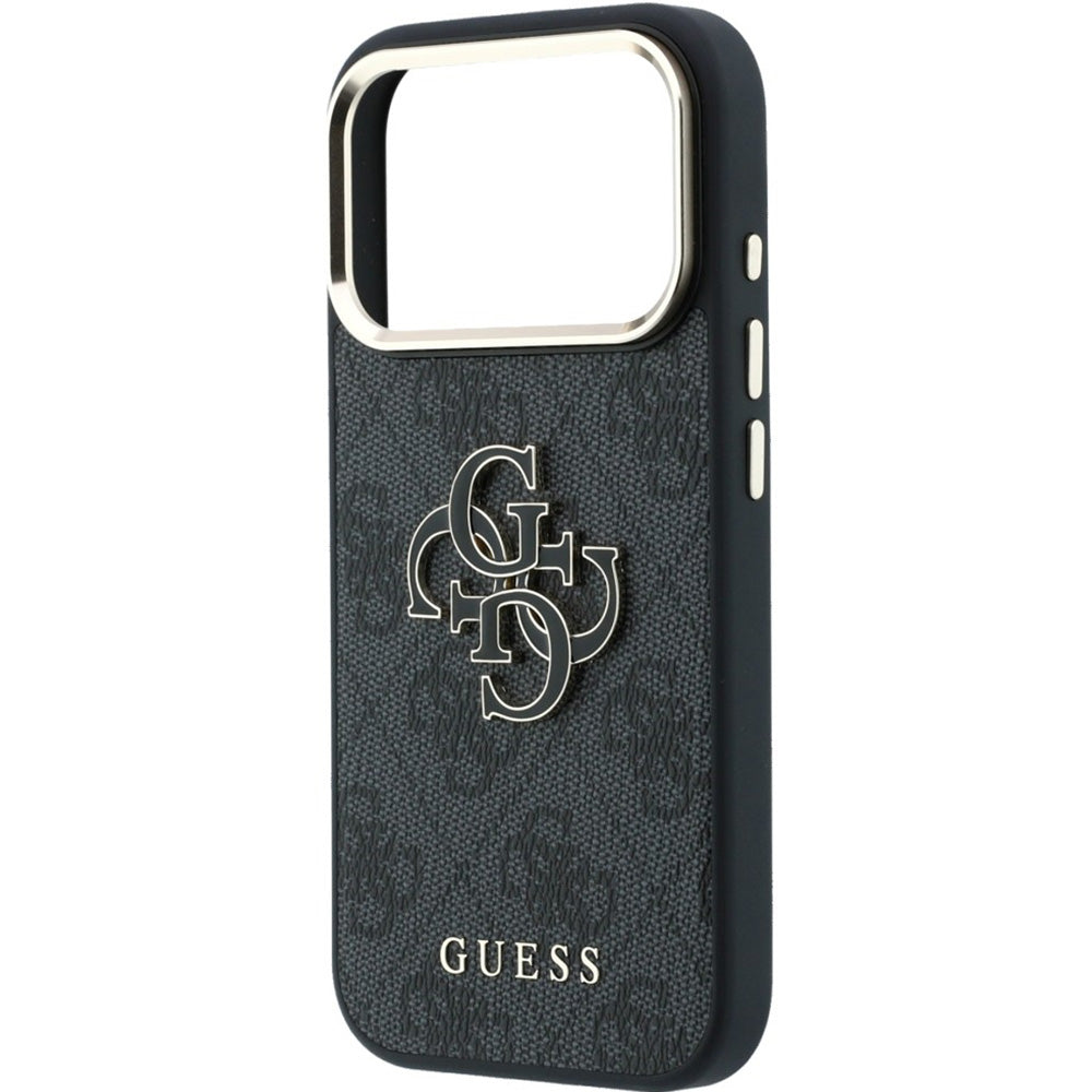 Handyhülle Guess 4G Big Resin Logo für iPhone 17 Pro / 18 Pro, Schwarz
