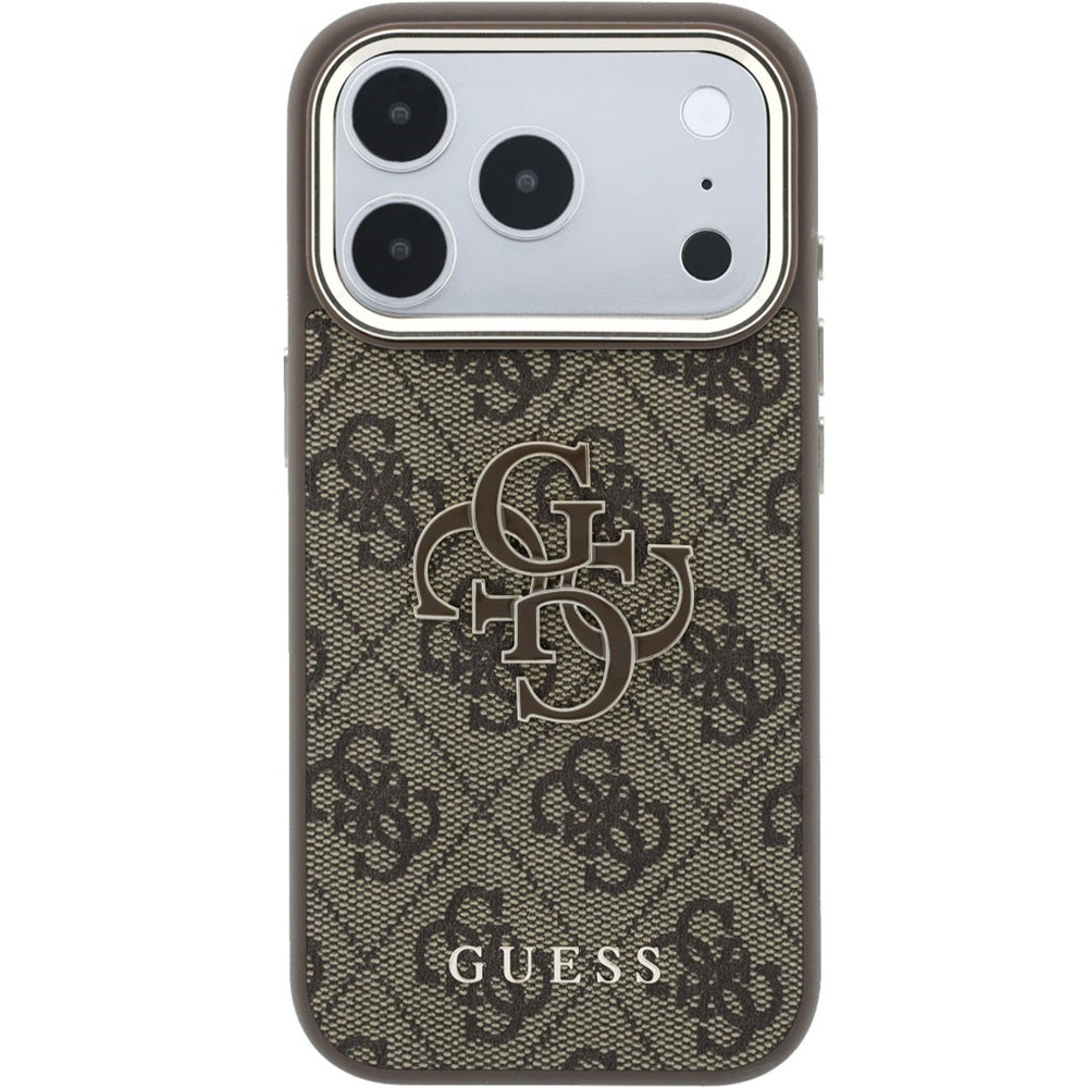 Handyhülle Guess 4G Big Resin Logo für iPhone 17 Pro / 18 Pro, Braun