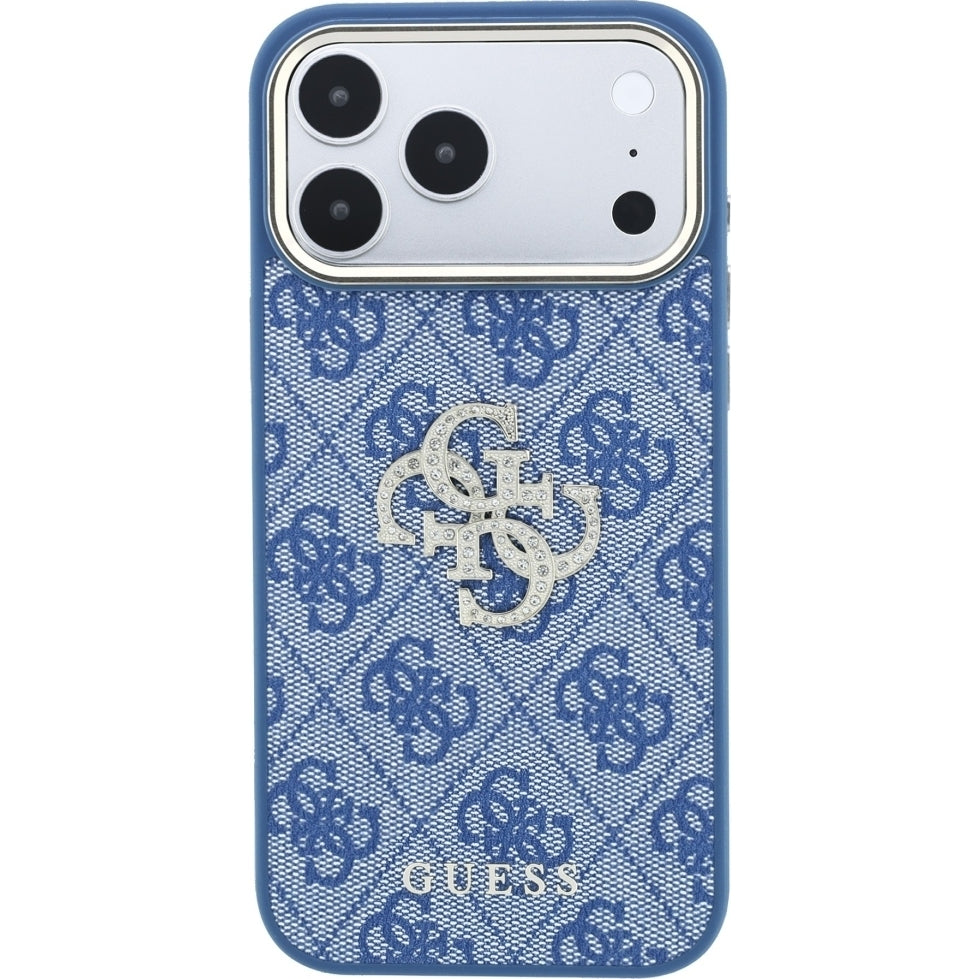 Handyhülle Guess 4G Big Strass Logo 4G Classic 4G Logo für iPhone 18 Pro / 17 Pro, Blau