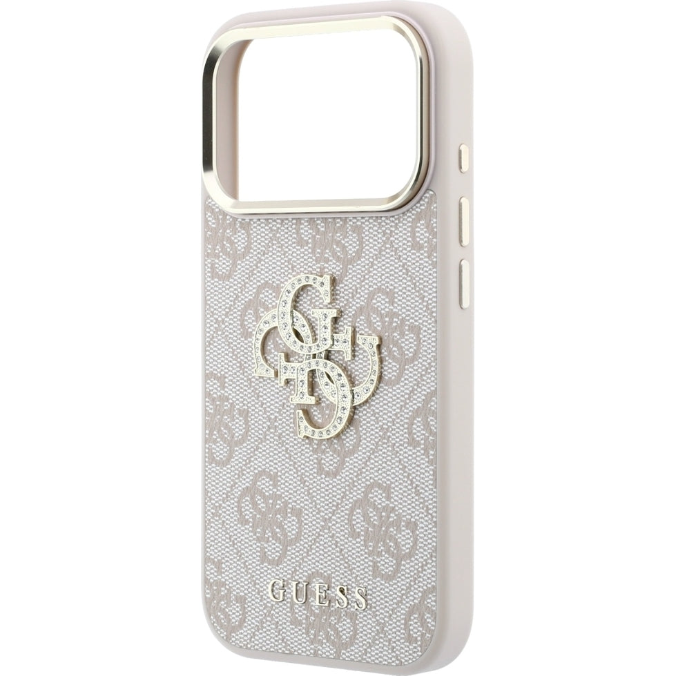 Handyhülle Guess 4G Big Strass Logo 4G Classic 4G Logo für iPhone 18 Pro / 17 Pro, Rosa