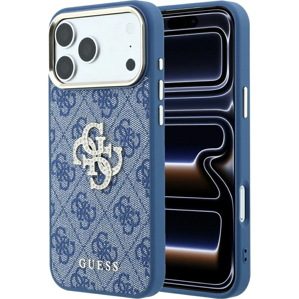 Handyhülle Guess 4G Big Strass Logo 4G Classic Logo für iPhone 18 Pro Max / 17 Pro Max, Blau