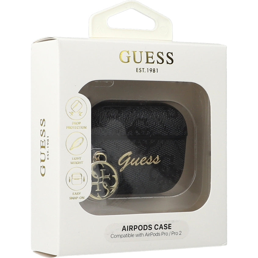 Schutzhülle Guess 4G Charm Collection Case für AirPods Pro 2, Schwarz