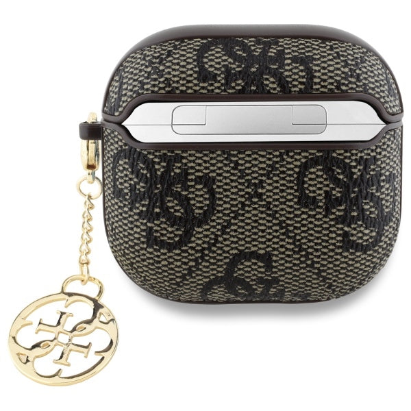 Schutzhülle Guess 4G Charm Collection Case für AirPods 4, Braun