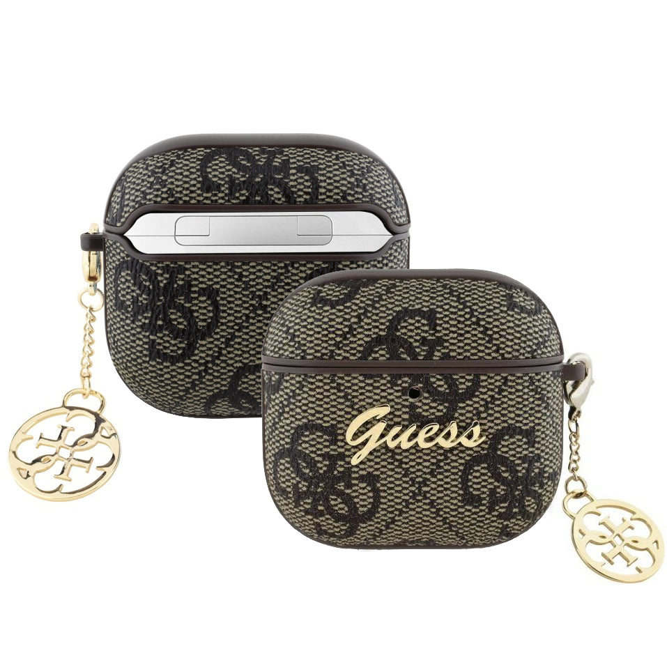Schutzhülle Guess 4G Charm Collection Case für AirPods 4, Braun