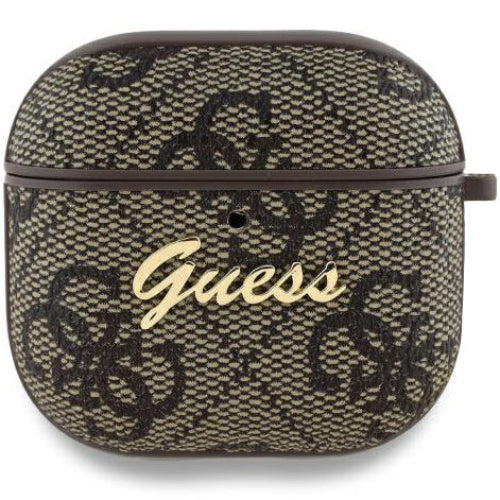 Schutzhülle Guess 4G Charm Collection Case für AirPods 4, Braun