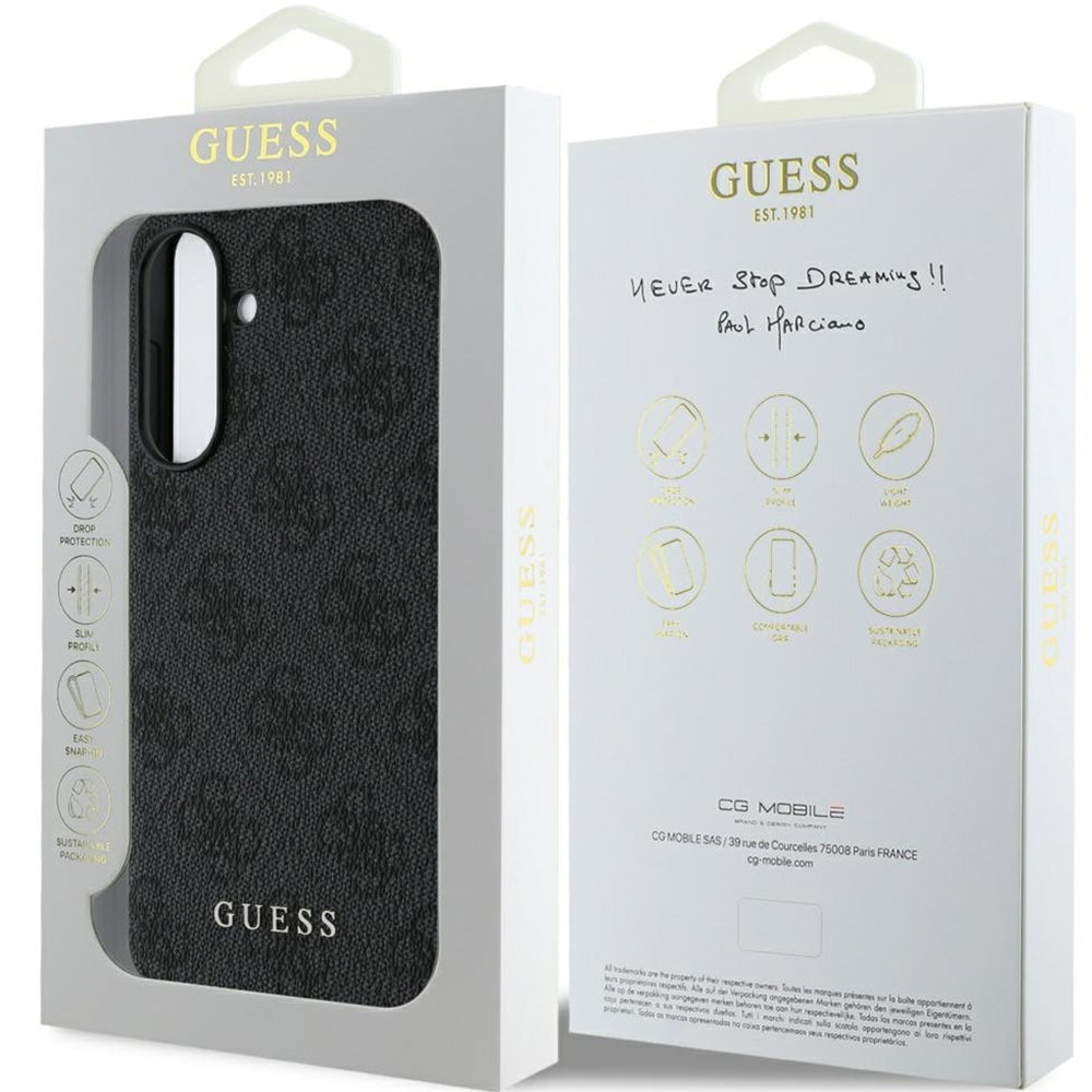Handyhülle für Galaxy A56 5G, Guess 4G Charms Collection, Schwarz