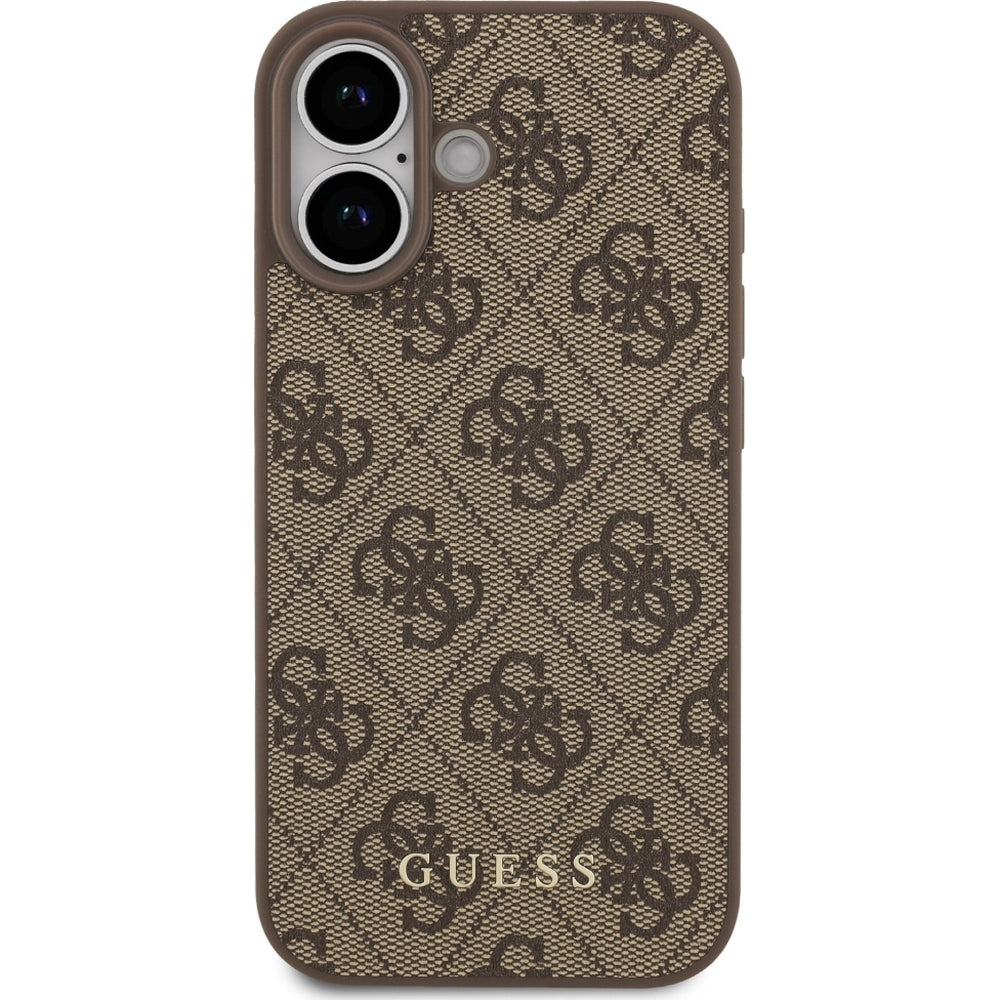 Handyhülle für iPhone 17, Guess Hardcase 4G Classic, Braun