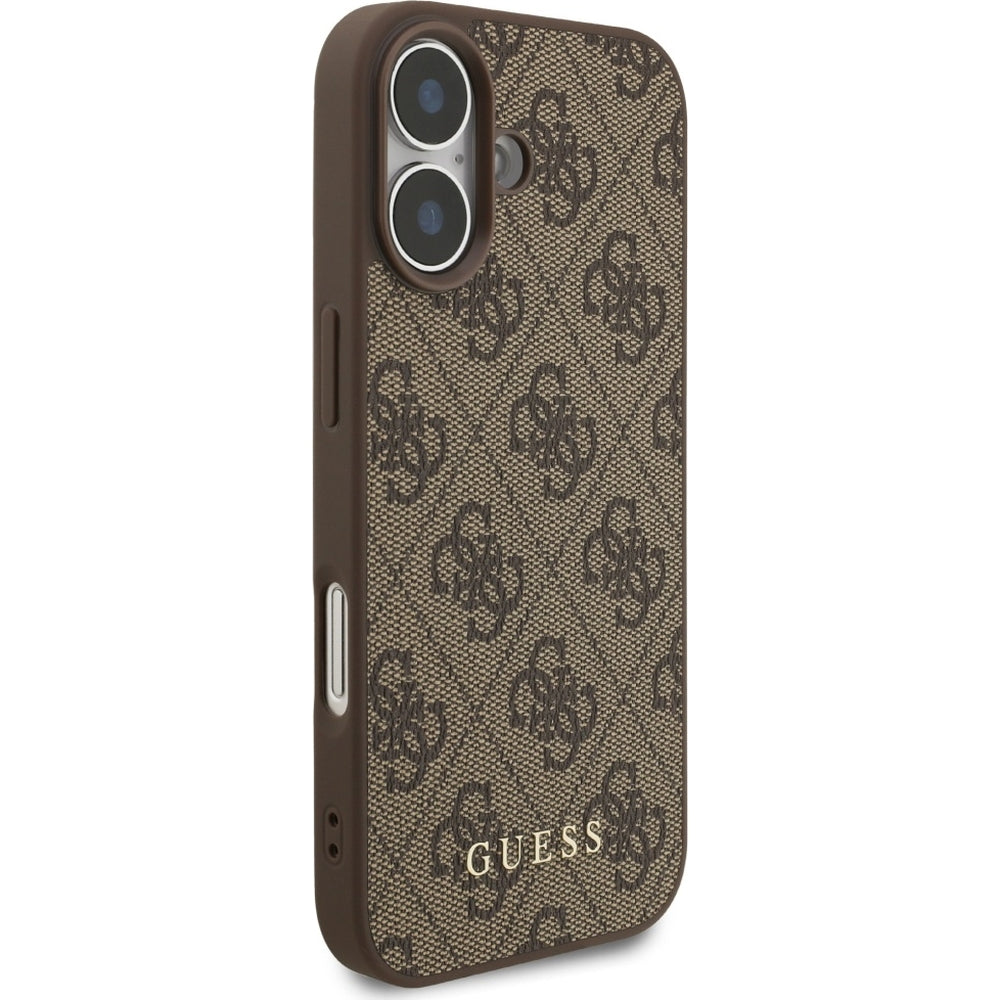 Handyhülle für iPhone 17, Guess Hardcase 4G Classic, Braun