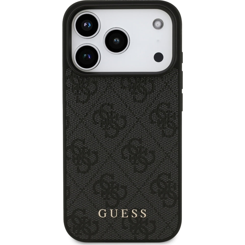 Handyhülle für iPhone 17 Pro, Guess Hardcase 4G Classic, Schwarz