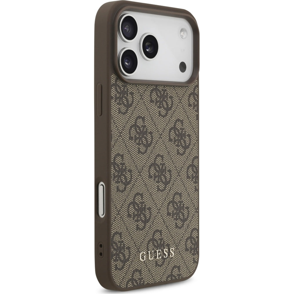 Handyhülle für iPhone 17 Pro Max, Guess Hardcase 4G Classic, Braun