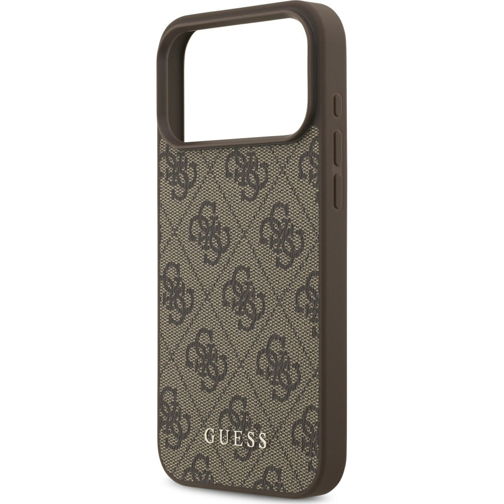 Handyhülle für iPhone 17 Pro Max, Guess Hardcase 4G Classic, Braun