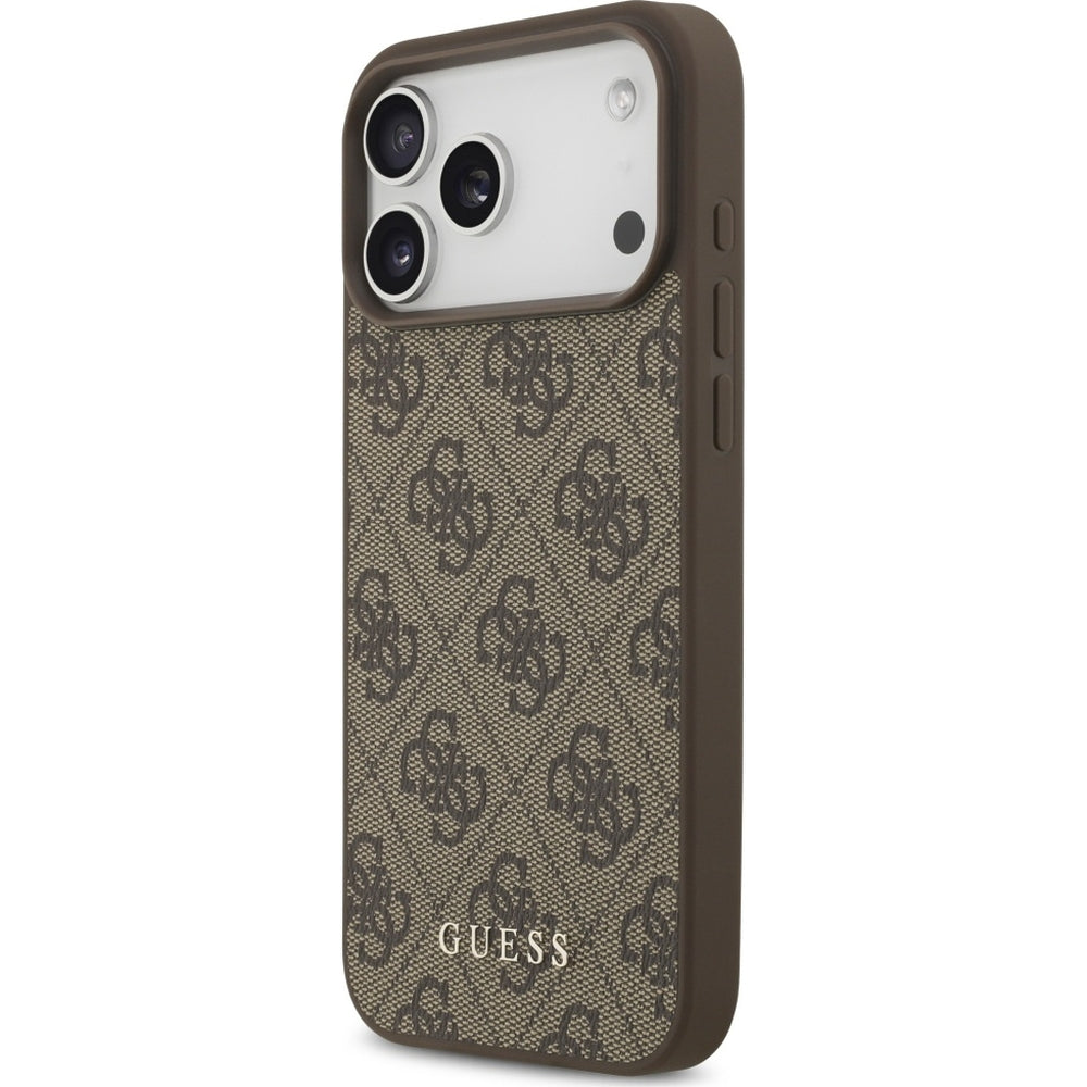 Handyhülle für iPhone 17 Pro Max, Guess Hardcase 4G Classic, Braun