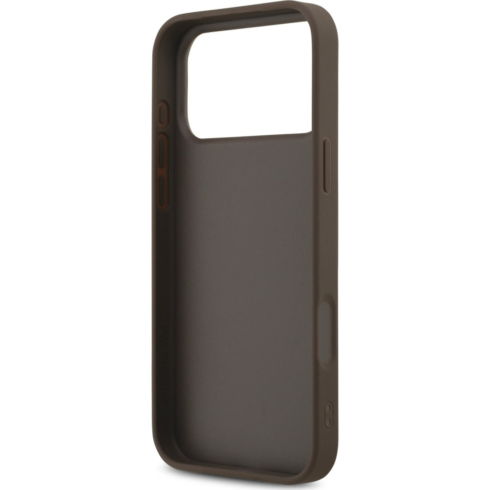 Handyhülle für iPhone 17 Pro Max, Guess Hardcase 4G Classic, Braun