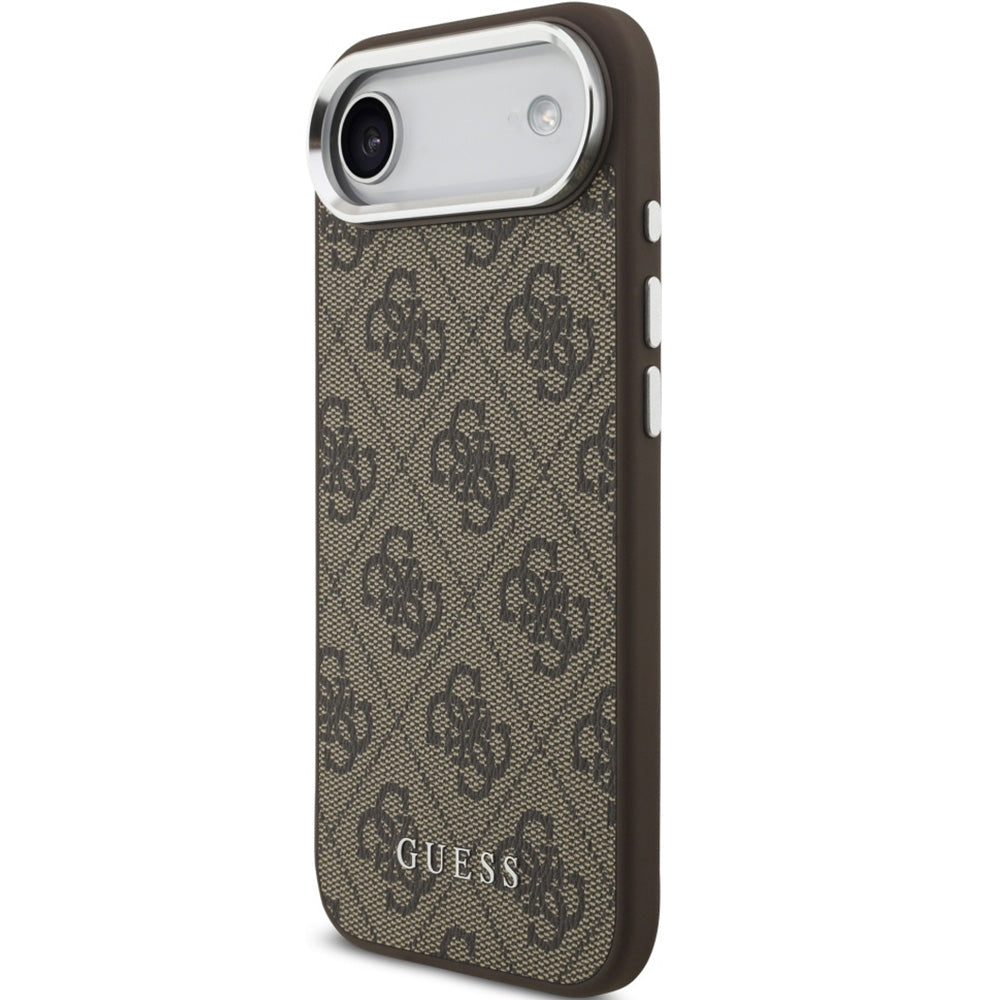 Handyhülle für iPhone Air, Guess Hardcase 4G Classic 4G Logo MagSafe, Braun