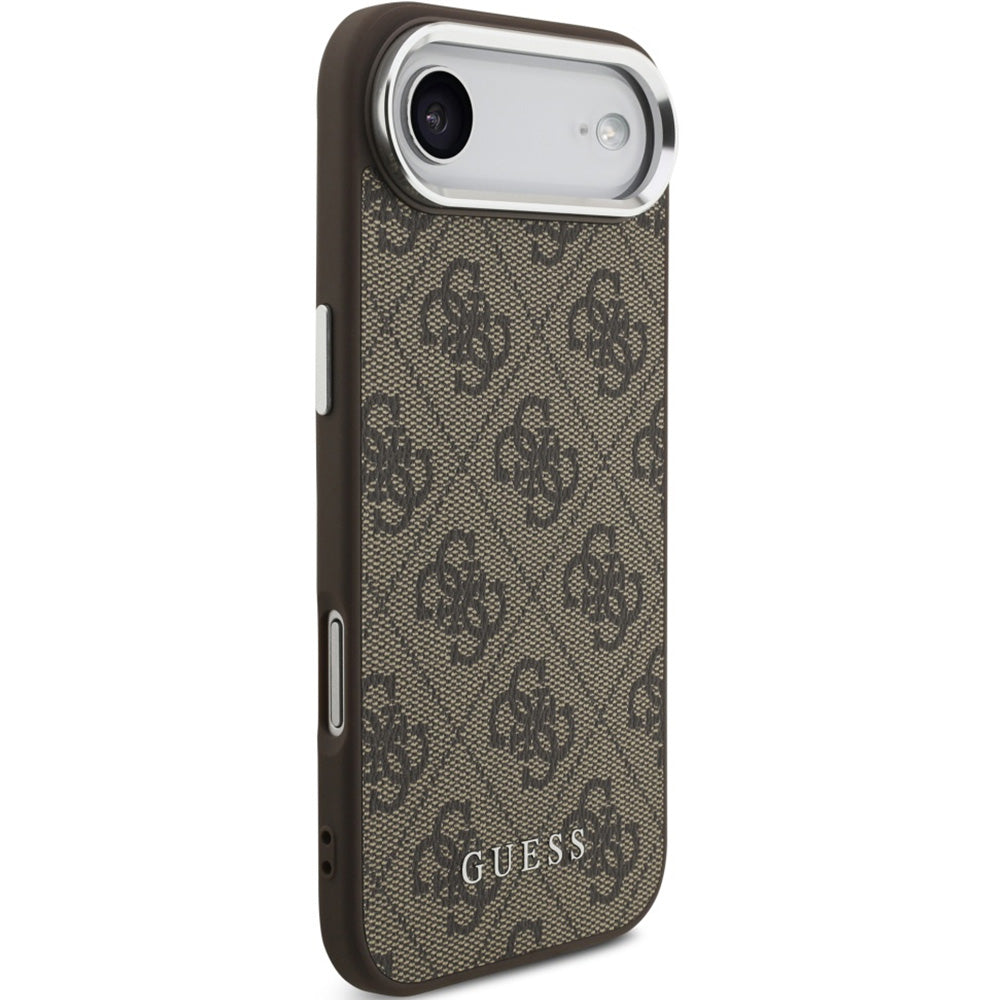 Handyhülle für iPhone Air, Guess Hardcase 4G Classic 4G Logo MagSafe, Braun