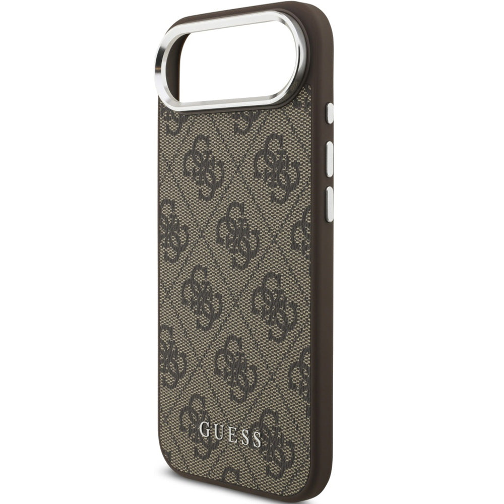 Handyhülle für iPhone Air, Guess Hardcase 4G Classic 4G Logo MagSafe, Braun