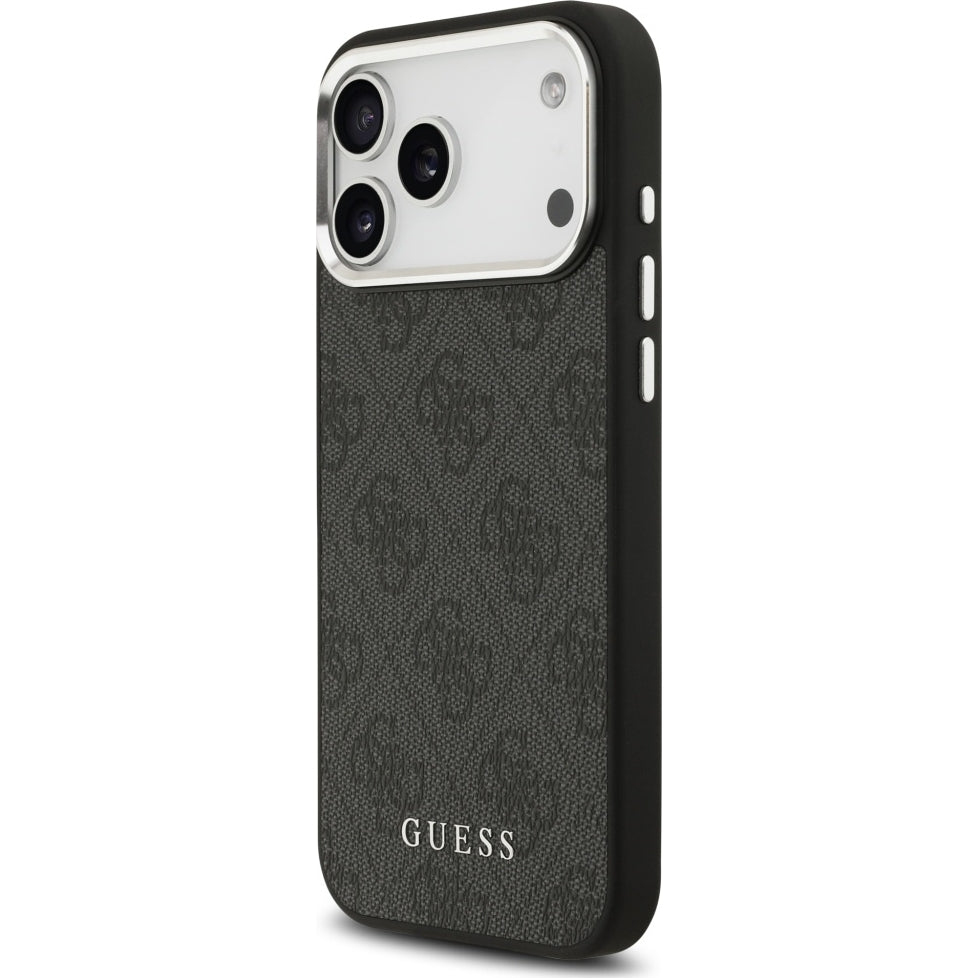 Handyhülle für iPhone 17 Pro Max, Guess Hardcase 4G Classic Logo MagSafe, Schwarz