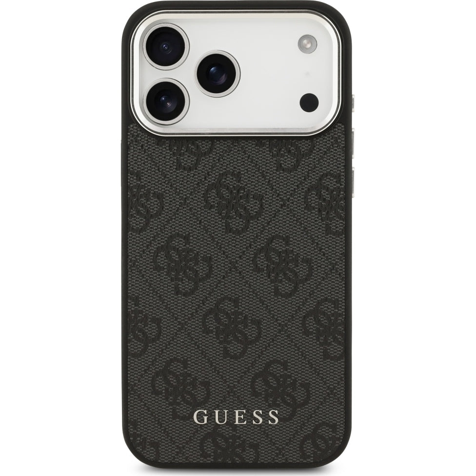 Handyhülle für iPhone 17 Pro Max, Guess Hardcase 4G Classic Logo MagSafe, Schwarz