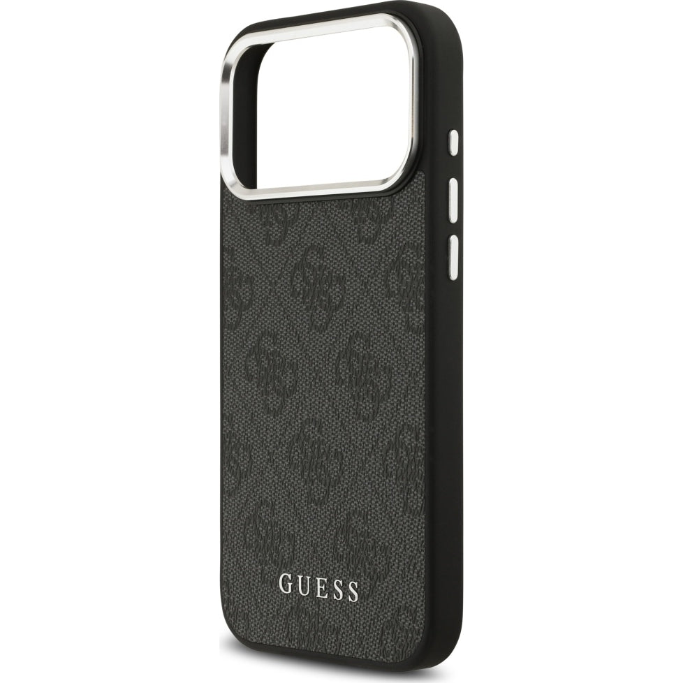 Handyhülle für iPhone 17 Pro Max, Guess Hardcase 4G Classic Logo MagSafe, Schwarz