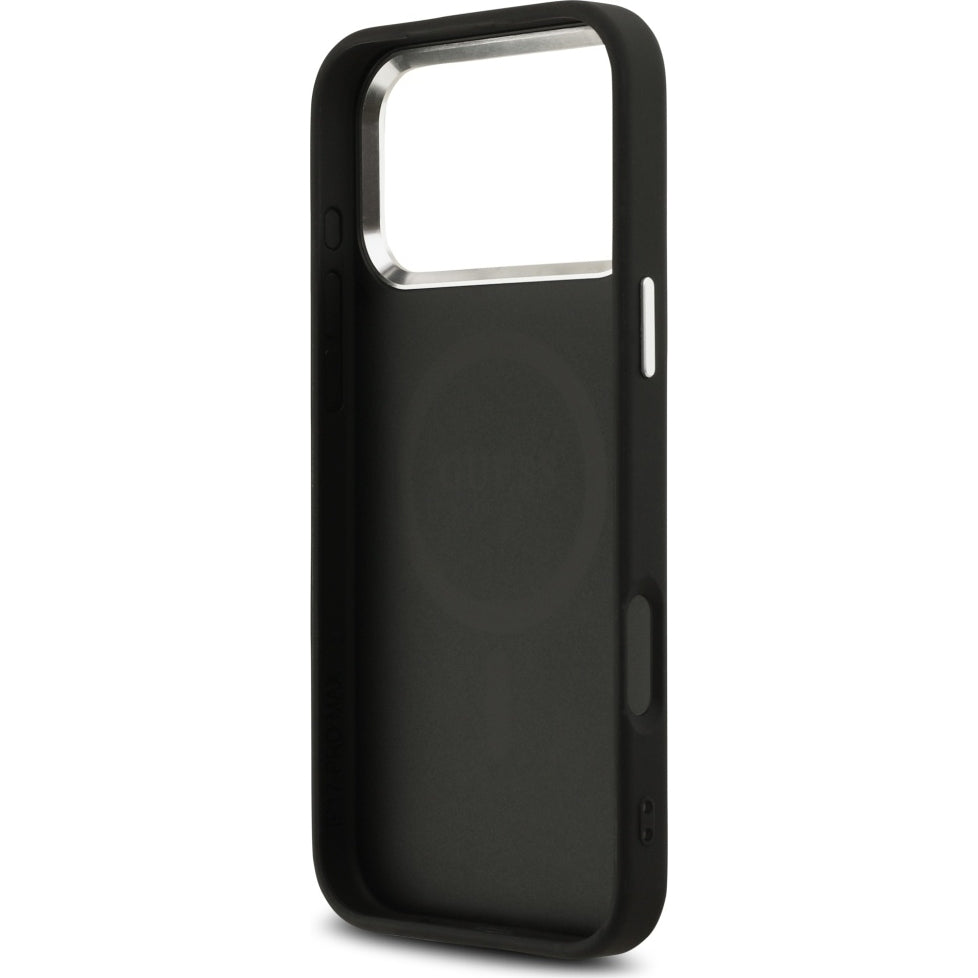 Handyhülle für iPhone 17 Pro Max, Guess Hardcase 4G Classic Logo MagSafe, Schwarz