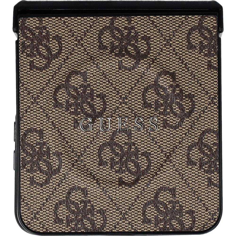 Handyhülle für Galaxy Z Flip7, Guess Hardcase 4G Ring Classic Logo mit MagSafe, Braun
