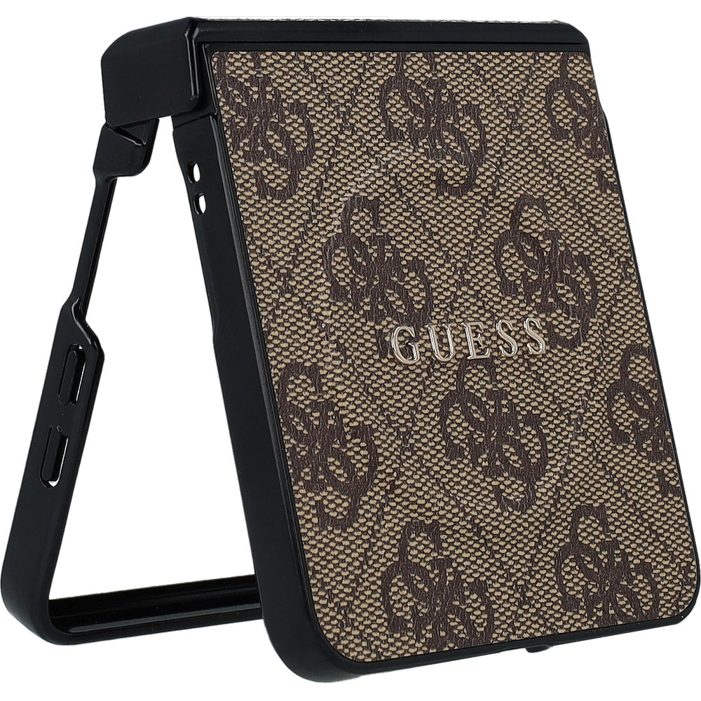 Handyhülle für Galaxy Z Flip7, Guess Hardcase 4G Ring Classic Logo mit MagSafe, Braun
