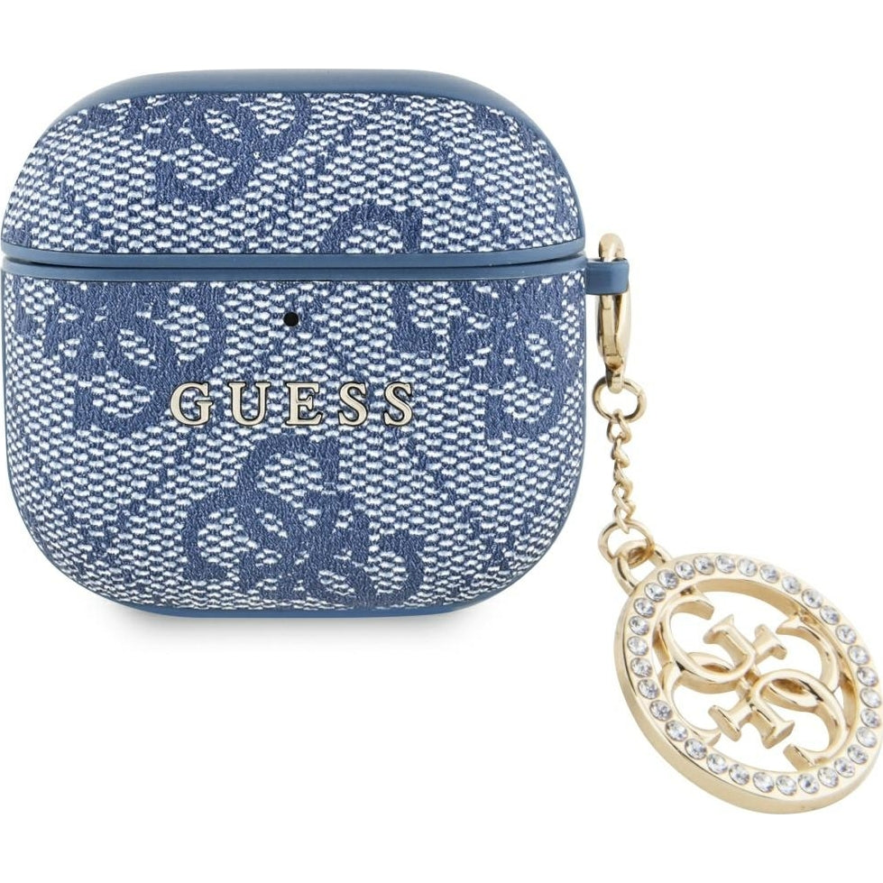 Schutzhülle Guess Strass 4G Charm Case für AirPods 5 / 4, Blau