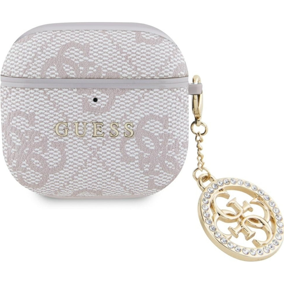 Schutzhülle Guess Strass 4G Charm Case für AirPods 4, Rosa