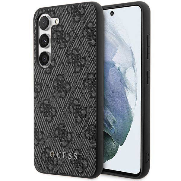 Schutzhülle Guess 4G Metal Gold Logo für Galaxy S23, Grau