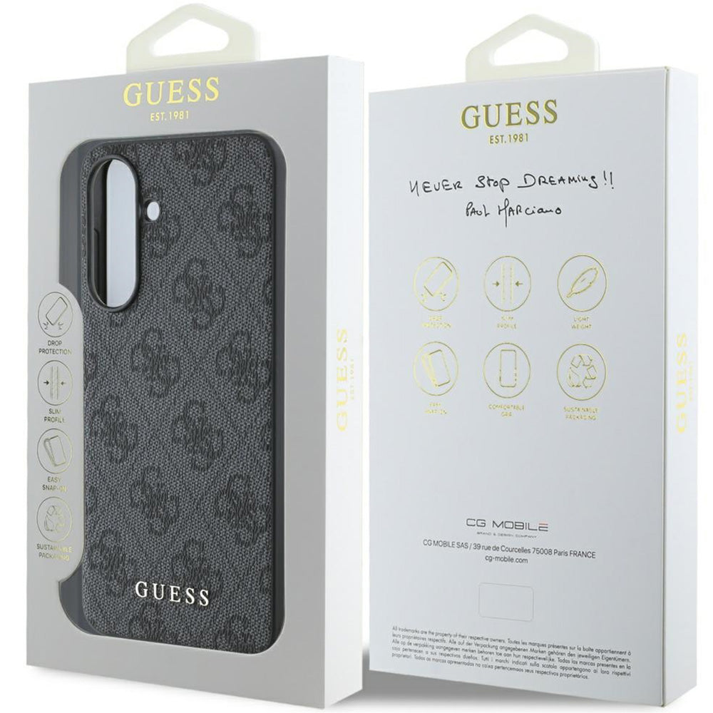Handyhülle für Galaxy A56 5G, Guess Hardcase 4G Metal Gold Logo, Schwarz