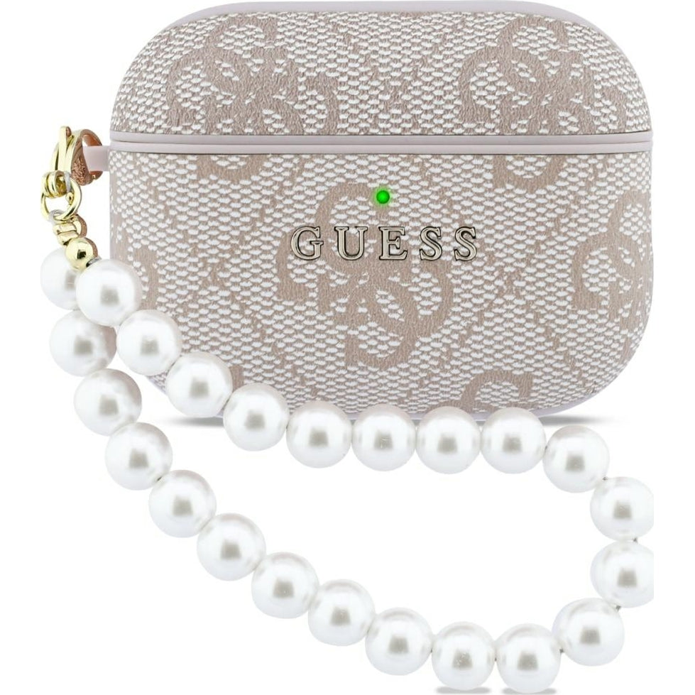 Schutzhülle Guess 4G Pearl Strap Case für AirPods Pro 3, Rosa