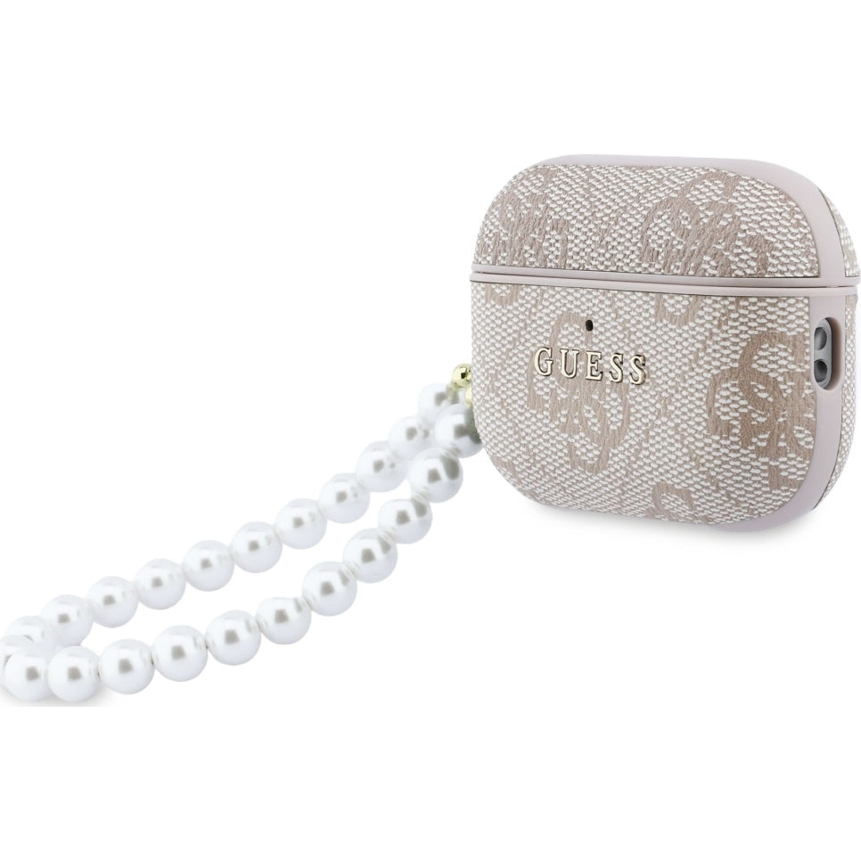 Schutzhülle Guess 4G Pearl Strap Case für AirPods Pro 3, Rosa