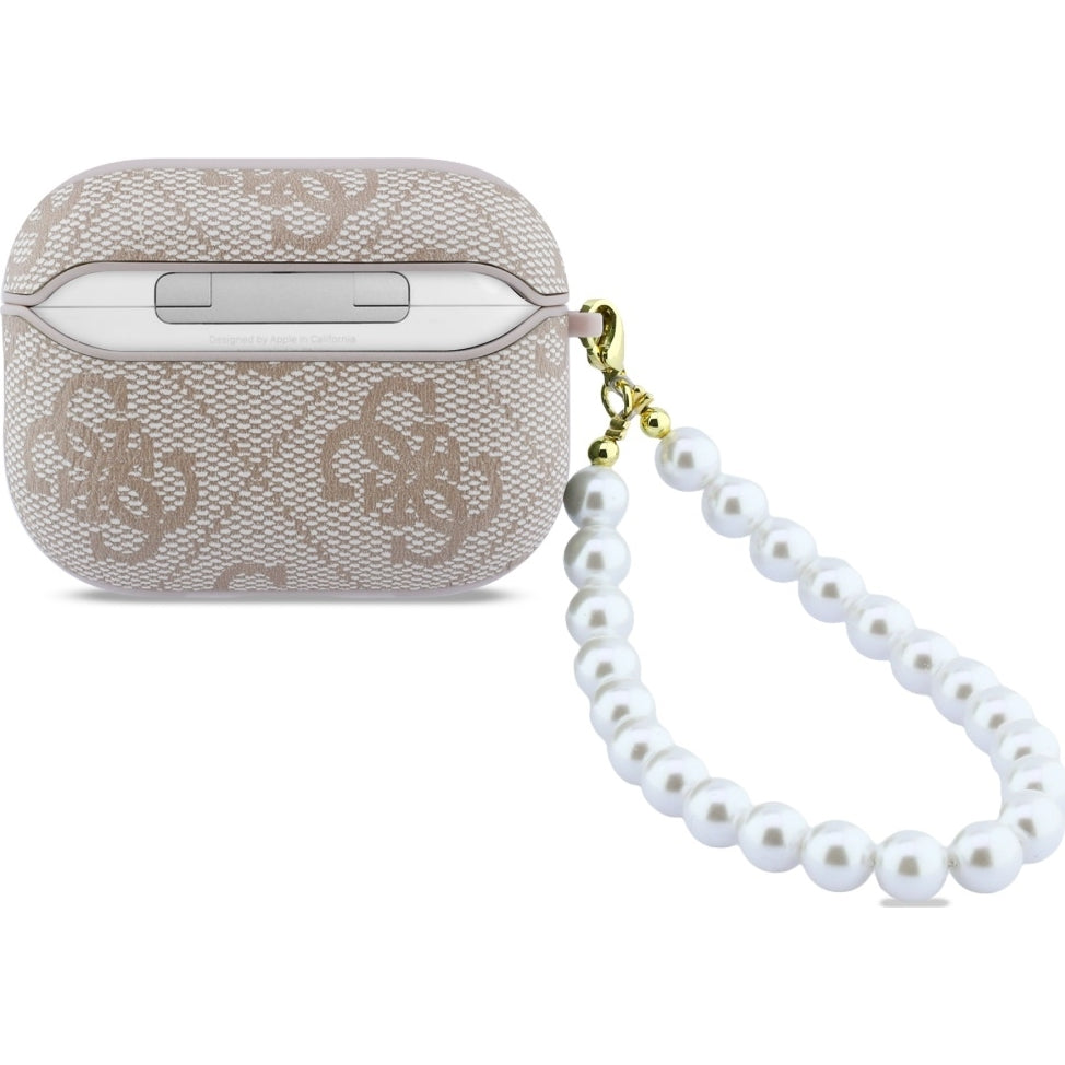 Schutzhülle Guess 4G Pearl Strap Case für AirPods Pro 3, Rosa
