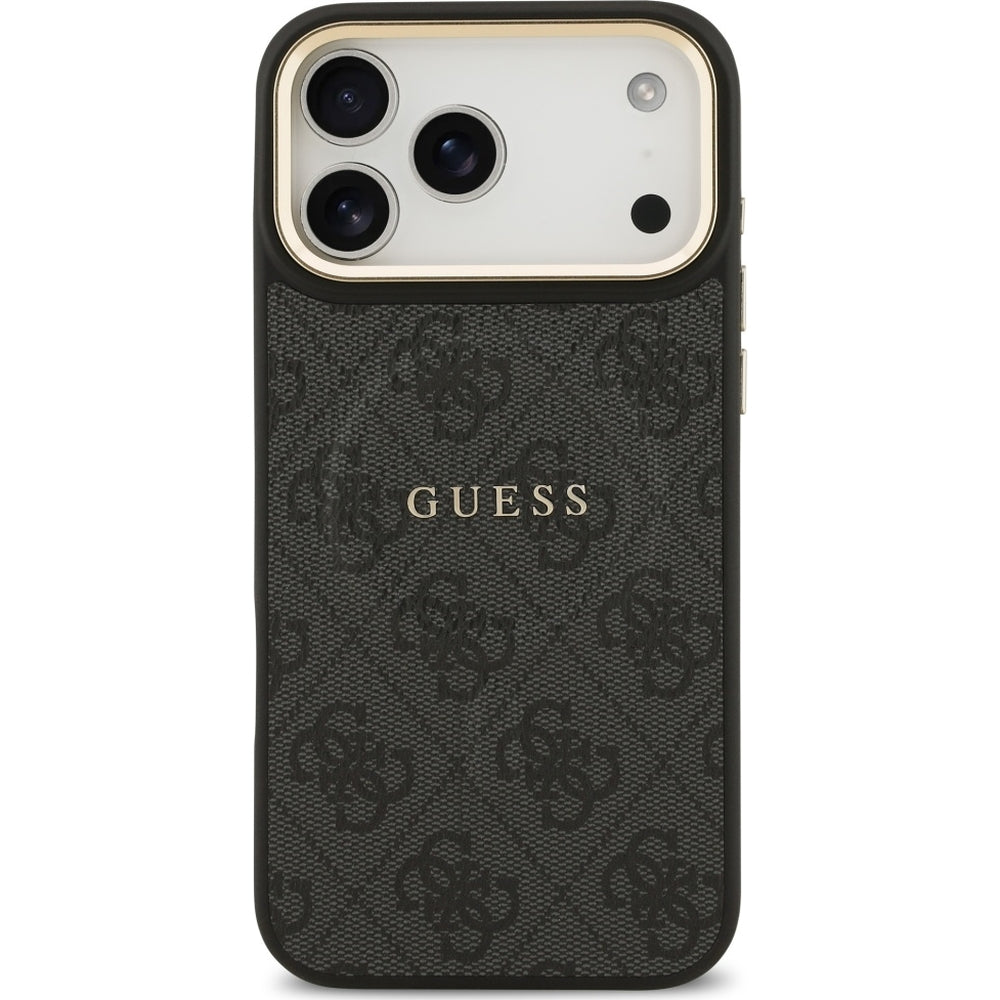 Handyhülle für iPhone 17 Pro Max, Guess Hardcase 4G Classic MagSafe, Schwarz