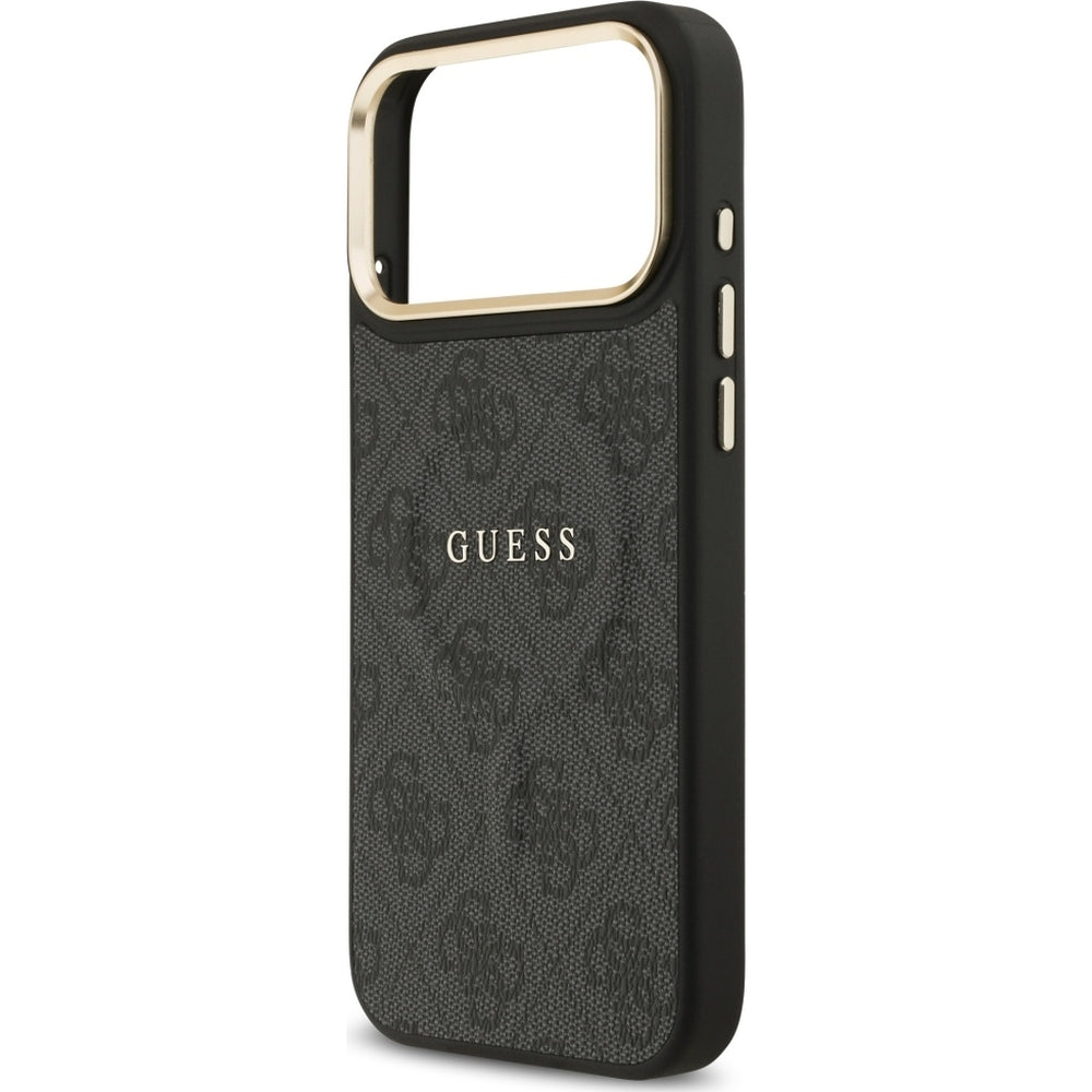 Handyhülle für iPhone 17 Pro Max, Guess Hardcase 4G Classic MagSafe, Schwarz