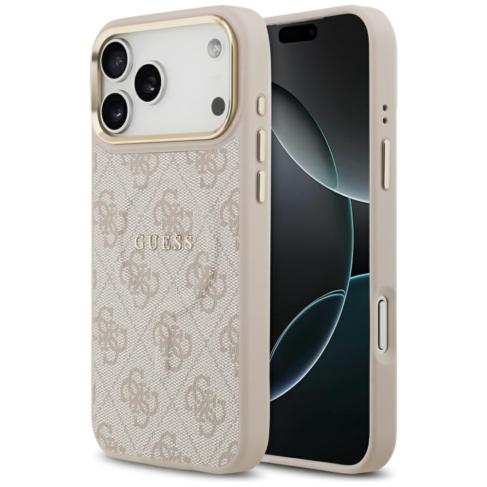 Handyhülle für iPhone 17 Pro Max, Guess Hardcase 4G Classic MagSafe, Rosa