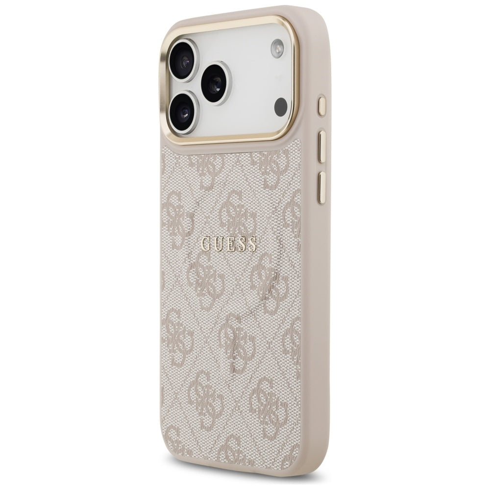 Handyhülle für iPhone 17 Pro Max, Guess Hardcase 4G Classic MagSafe, Rosa