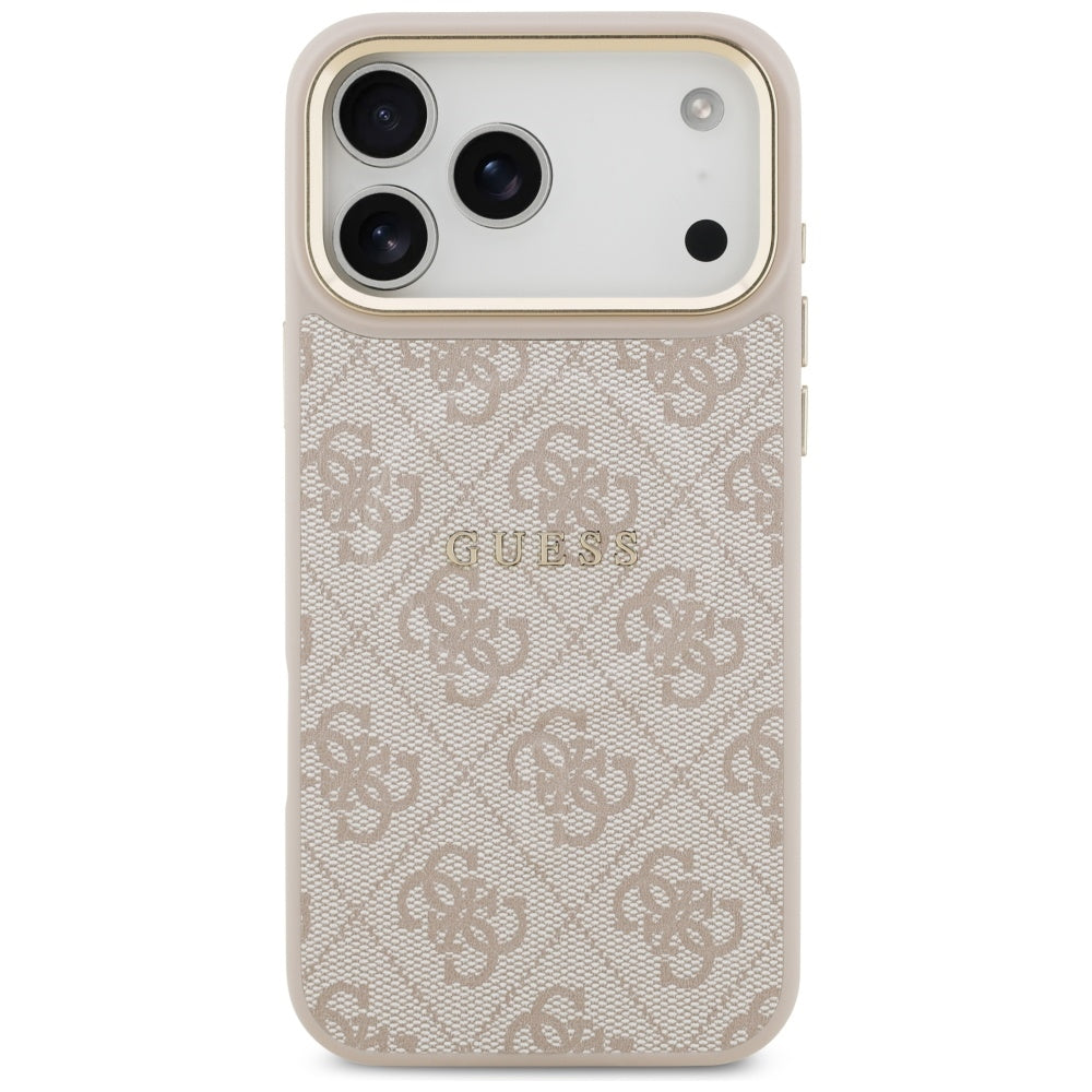 Handyhülle für iPhone 17 Pro Max, Guess Hardcase 4G Classic MagSafe, Rosa