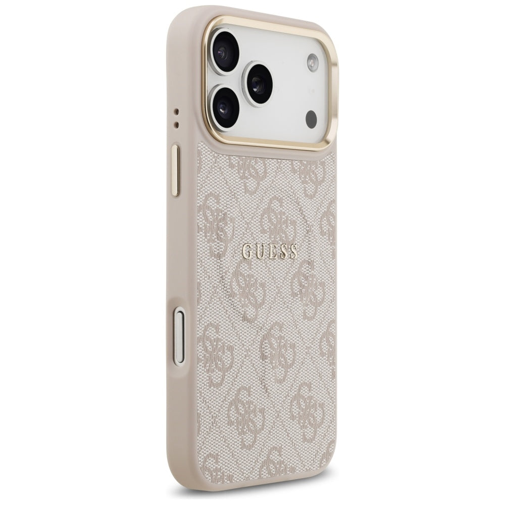 Handyhülle für iPhone 17 Pro Max, Guess Hardcase 4G Classic MagSafe, Rosa