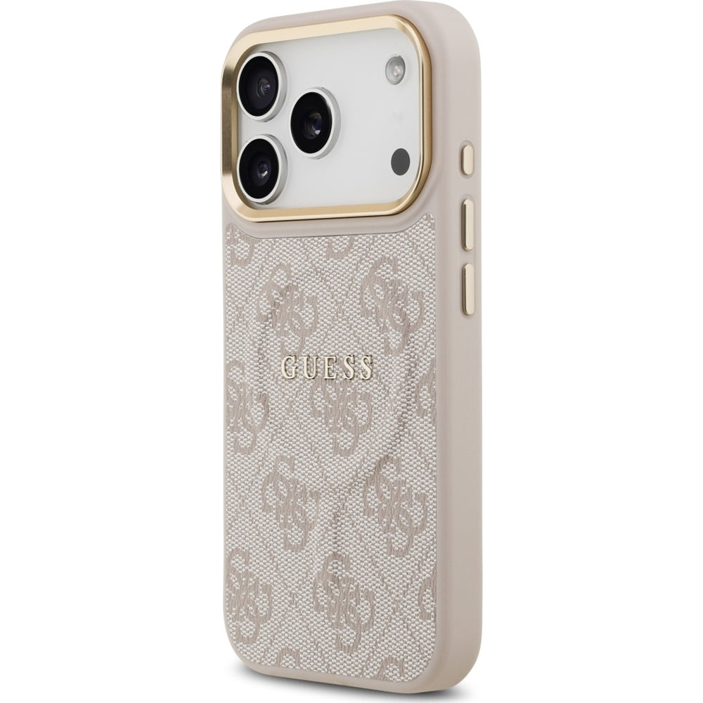 Handyhülle für iPhone 17 Pro, Guess Hardcase 4G Classic MagSafe, Rosa
