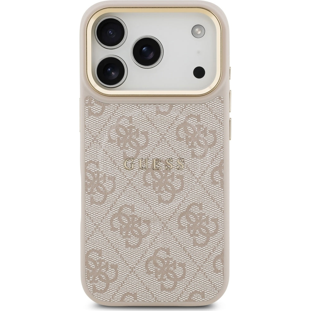 Handyhülle für iPhone 17 Pro, Guess Hardcase 4G Classic MagSafe, Rosa