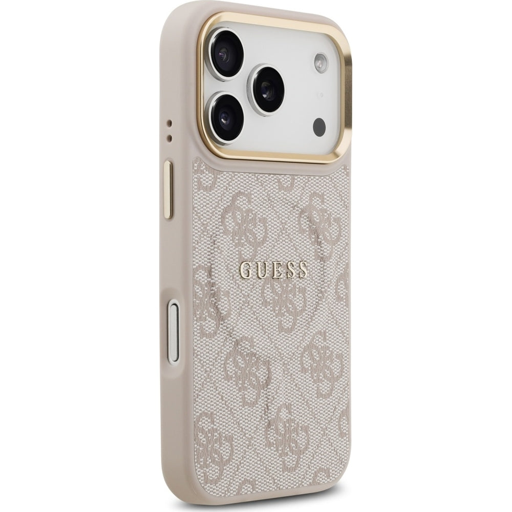 Handyhülle für iPhone 17 Pro, Guess Hardcase 4G Classic MagSafe, Rosa