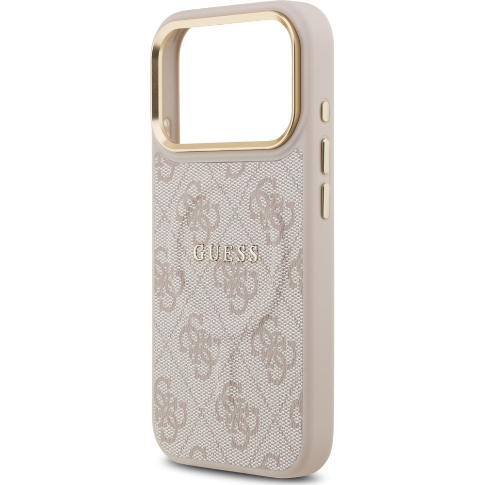 Handyhülle für iPhone 17 Pro, Guess Hardcase 4G Classic MagSafe, Rosa