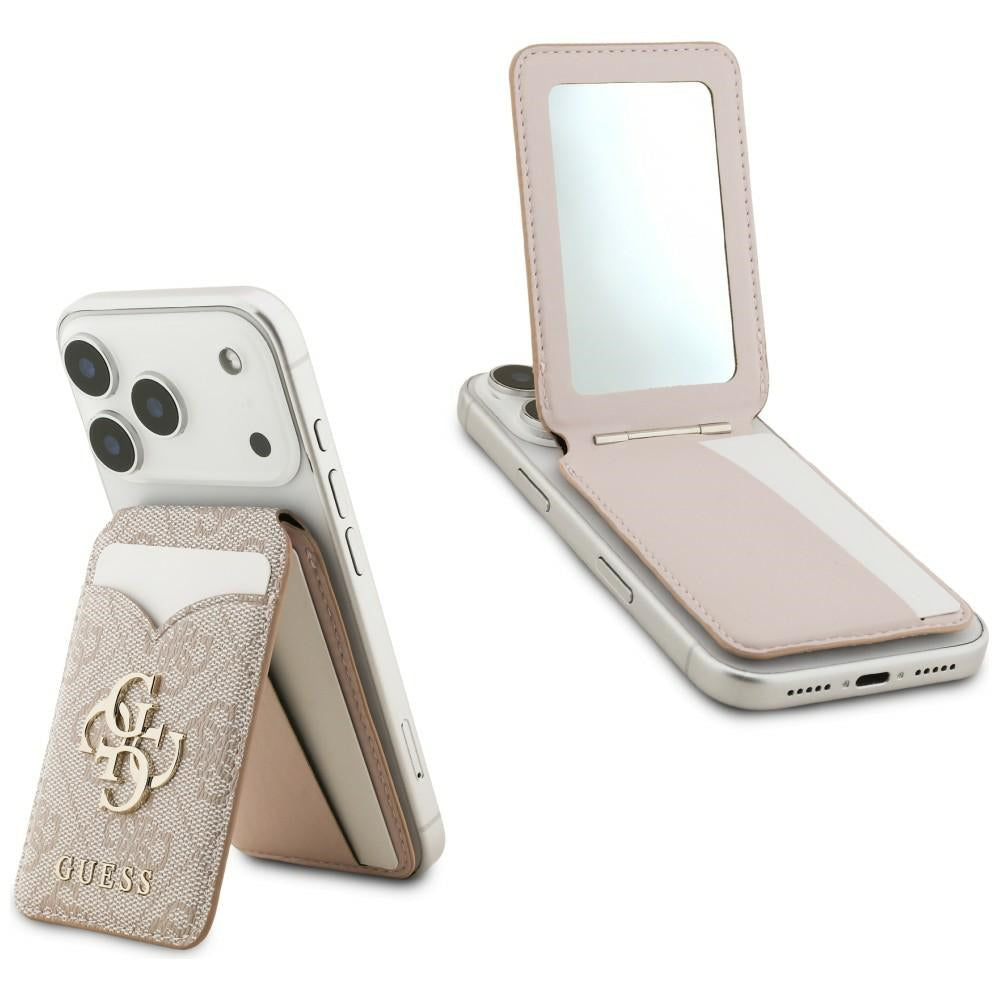 Kartenetui mit Spiegel Guess Stand and Mirror MagSafe, Rosa