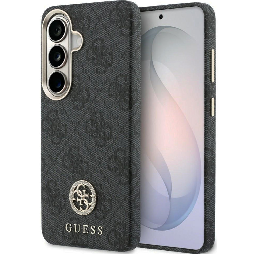 Handyhülle für Galaxy S26, Guess Saffiano Logo MagSafe, Schwarz