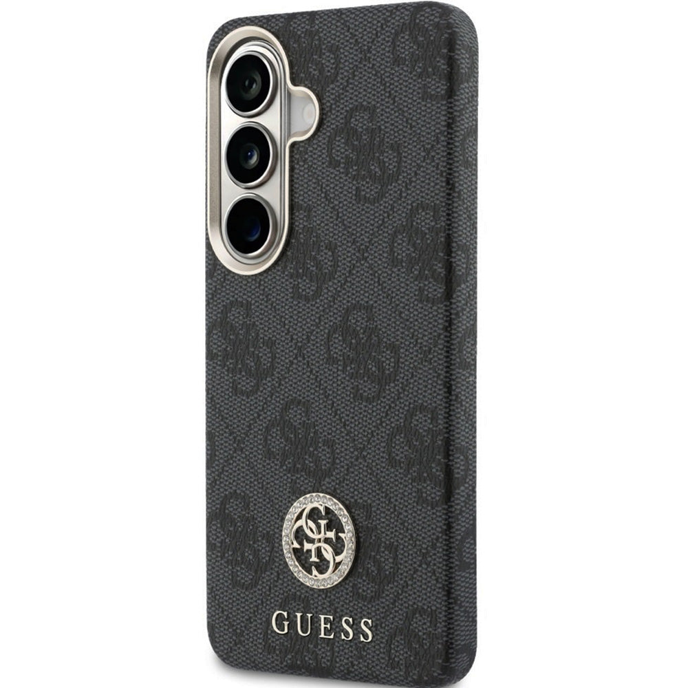 Handyhülle für Galaxy S26, Guess Saffiano Logo MagSafe, Schwarz