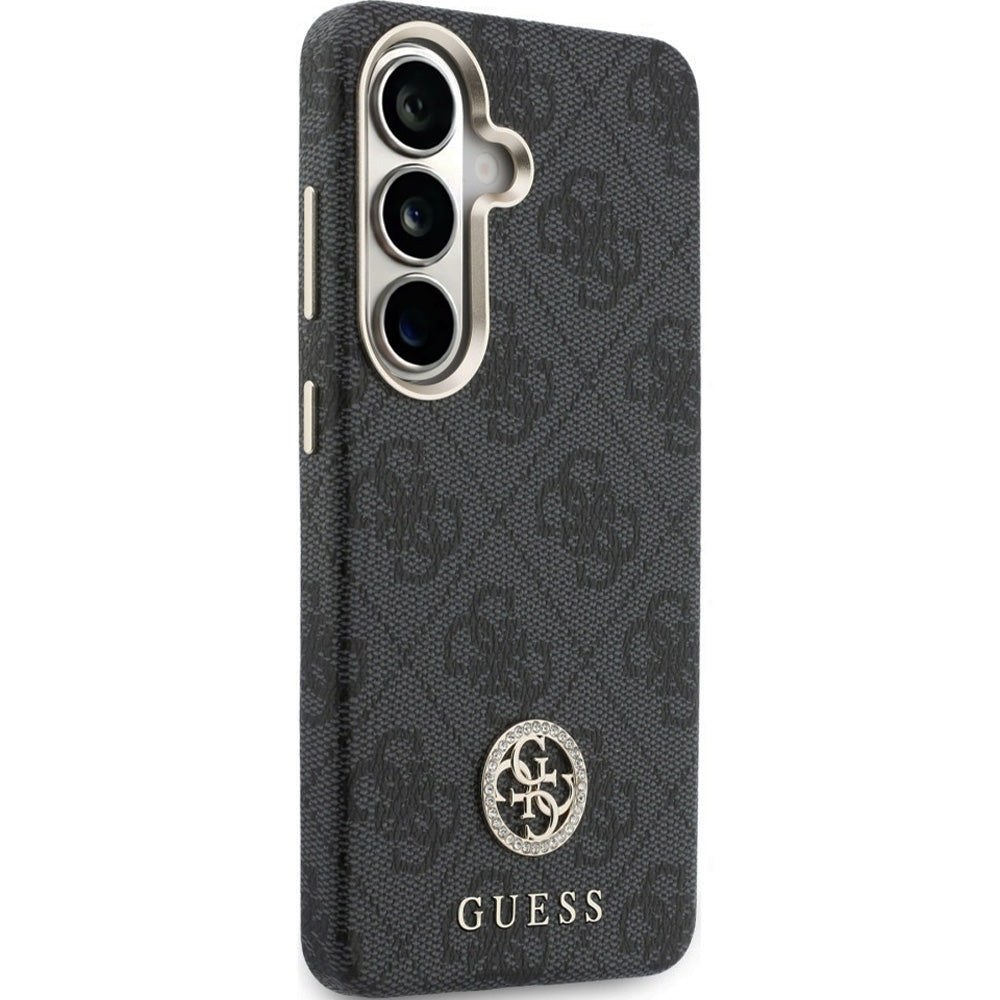 Handyhülle für Galaxy S26, Guess Saffiano Logo MagSafe, Schwarz