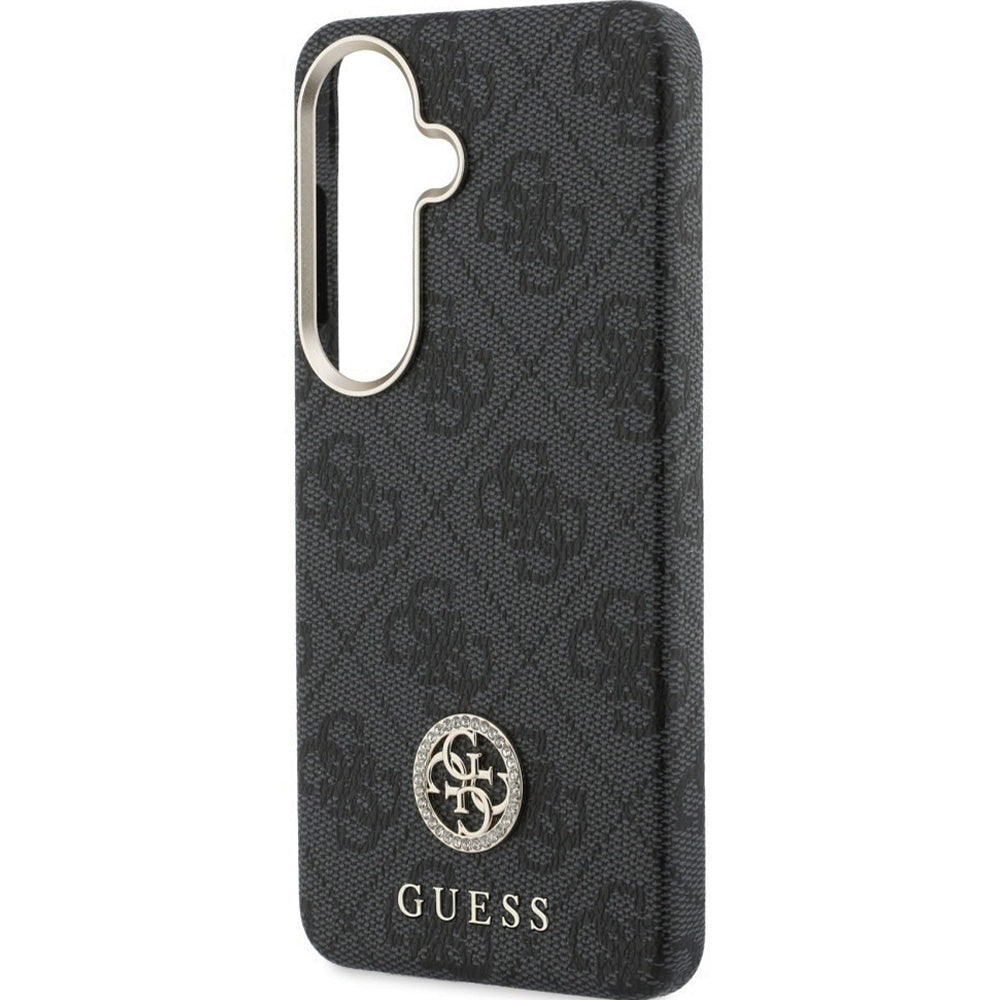 Handyhülle für Galaxy S26, Guess Saffiano Logo MagSafe, Schwarz