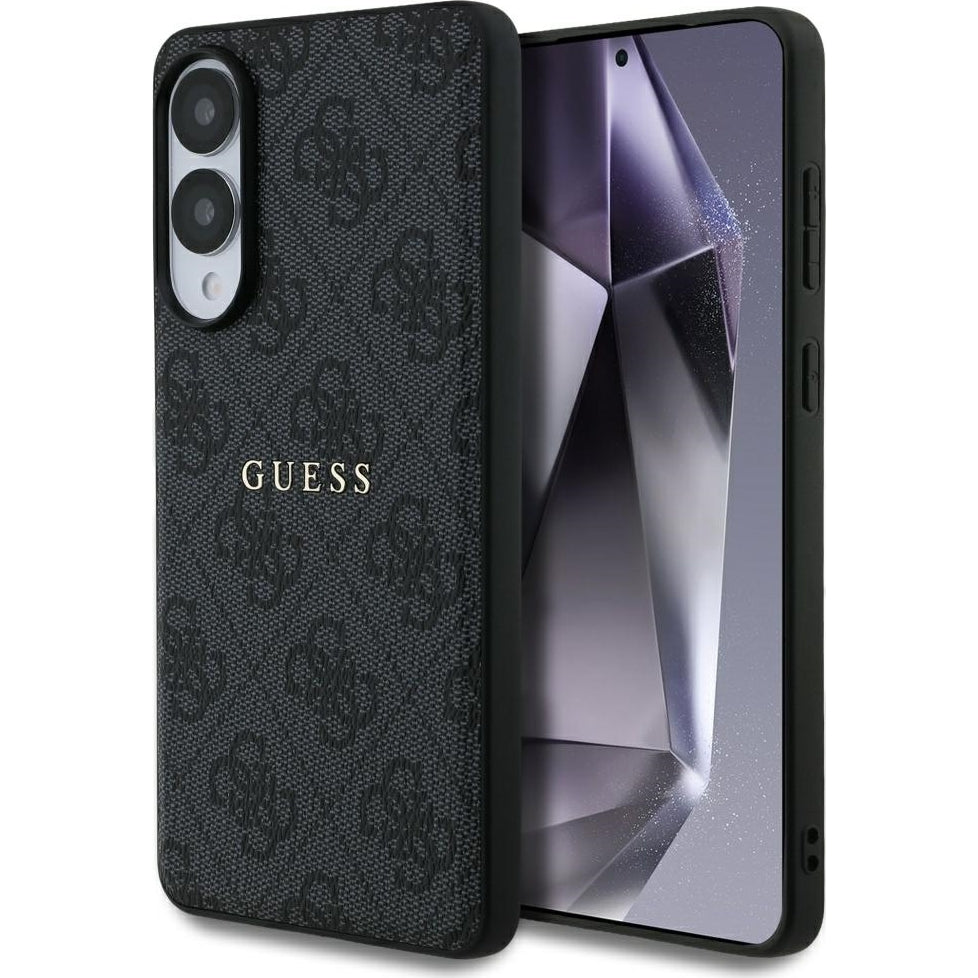 Handyhülle für Galaxy S25 Edge, Guess Hardcase 4G Ring Classic Logo MagSafe, Schwarz